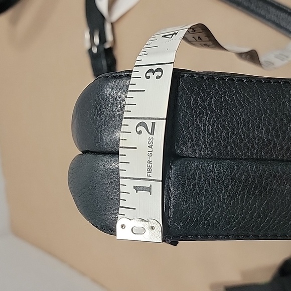 Fossil Pebbled Leather, Black Organizer, Wallet Crossbody Bag, EUC. - Picture 10 of 10